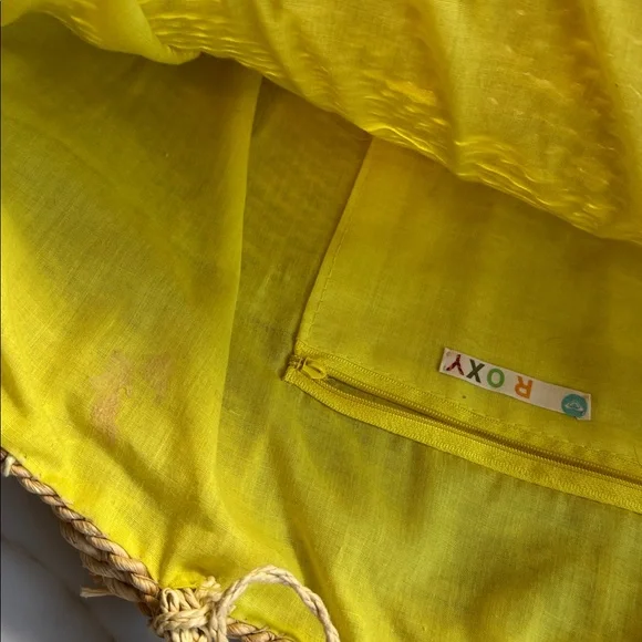 ROXY Straw Tote Bag Beachy Resortwear Retro Surf Travel - Picture 9 of 9